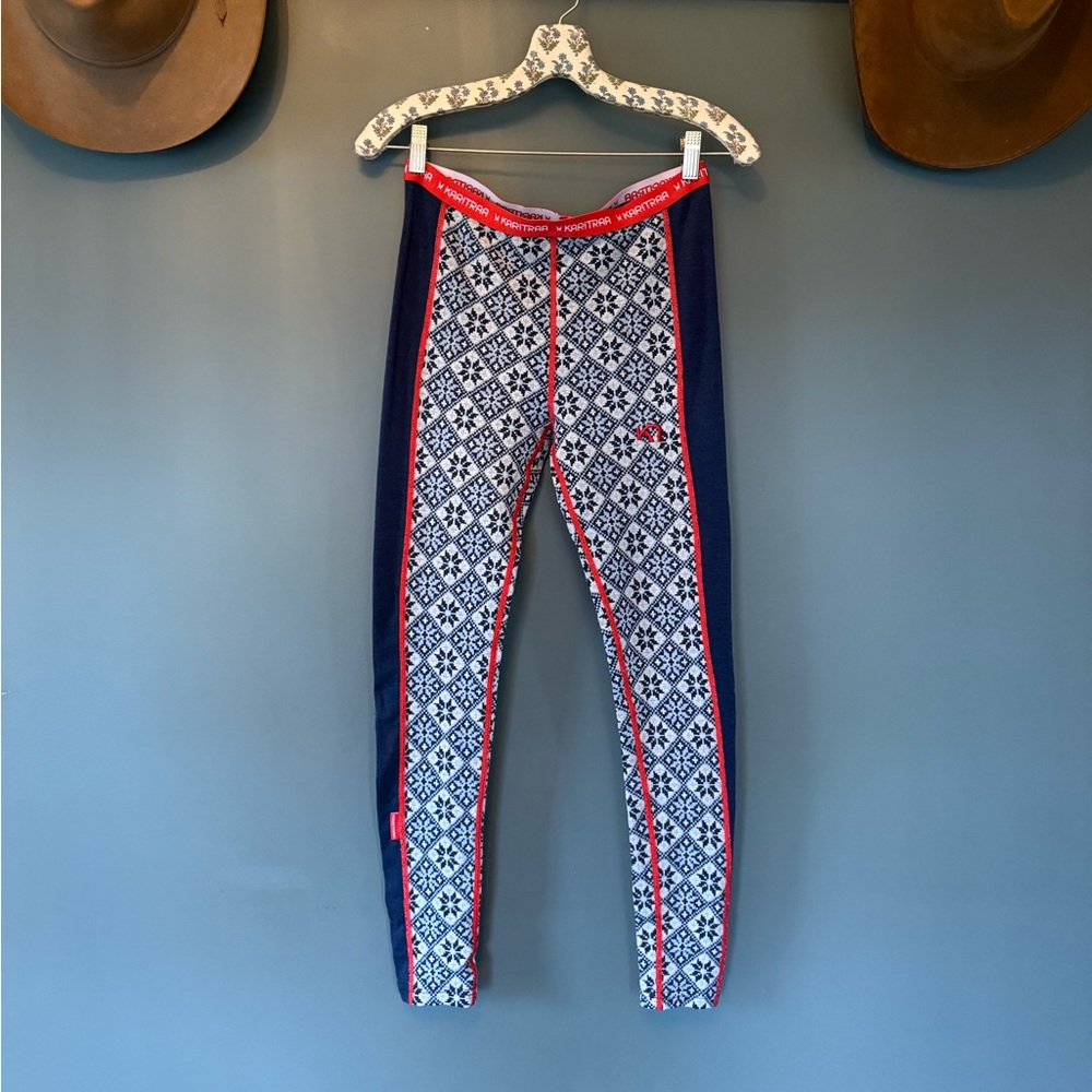 Kari Traa :: SET Merino Wool Rose Half Zip Base Layer + leggings sz medium - Picture 3 of 13